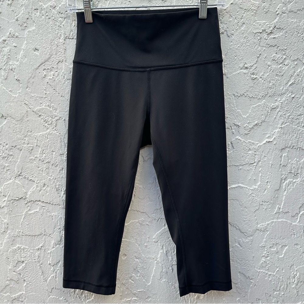 LULULEMON Leggings Women 6 Wunder Under Crop Black 18” Athletic‎ Gym Yoga…